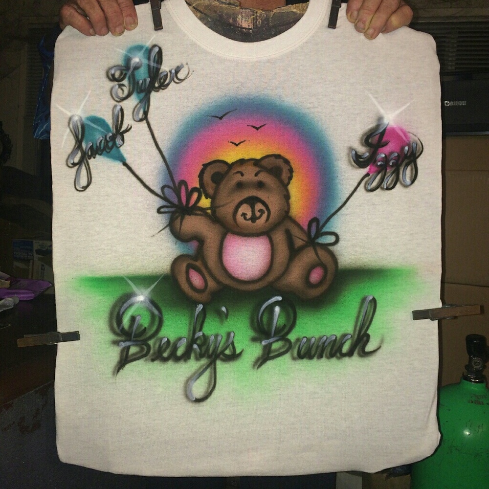 COPY - BALLOON BEAR Airbrushed T-shirt Custom Made